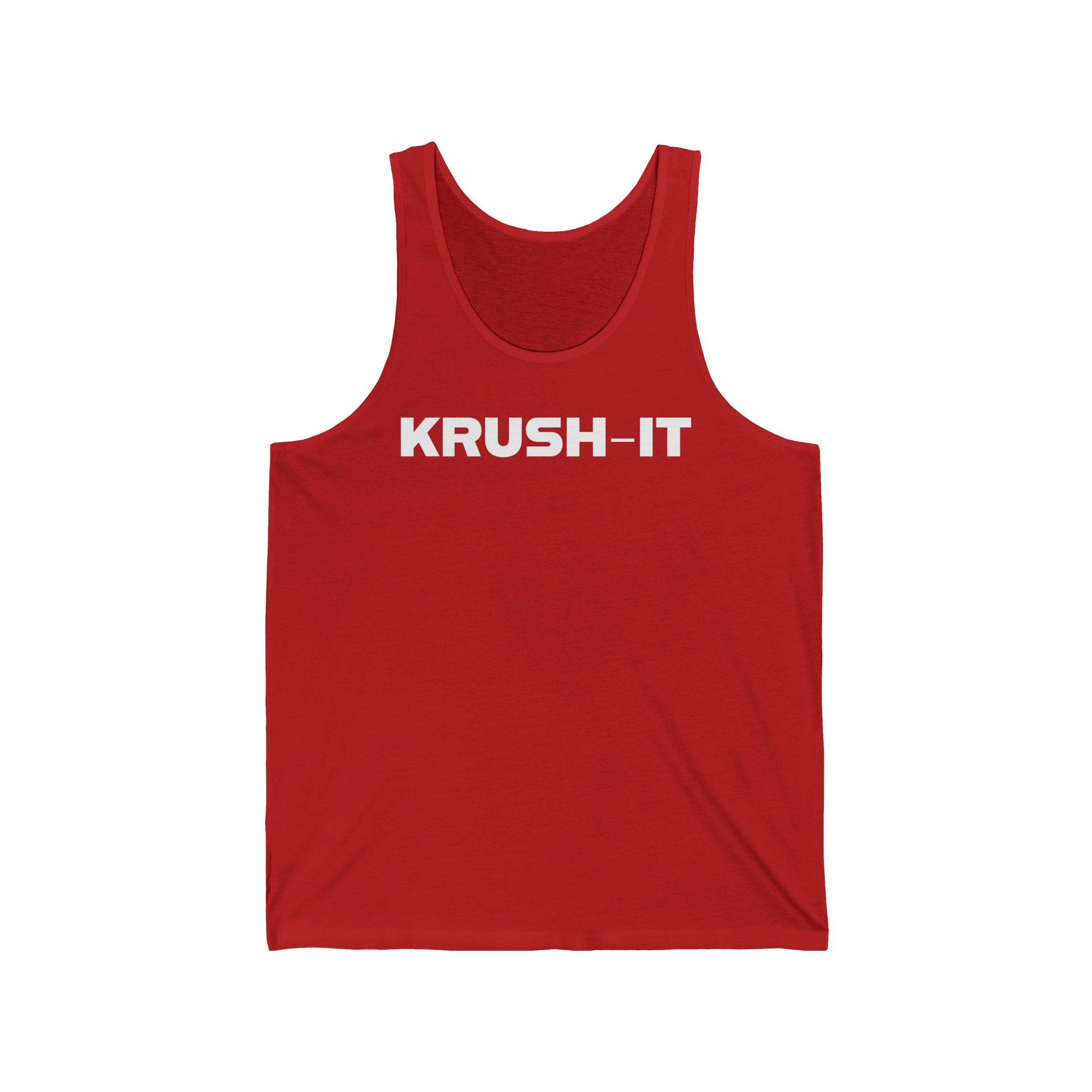 "KRUSH-IT" Minimalist Motivational Unisex Jersey Tank - Workout Top - Image 17