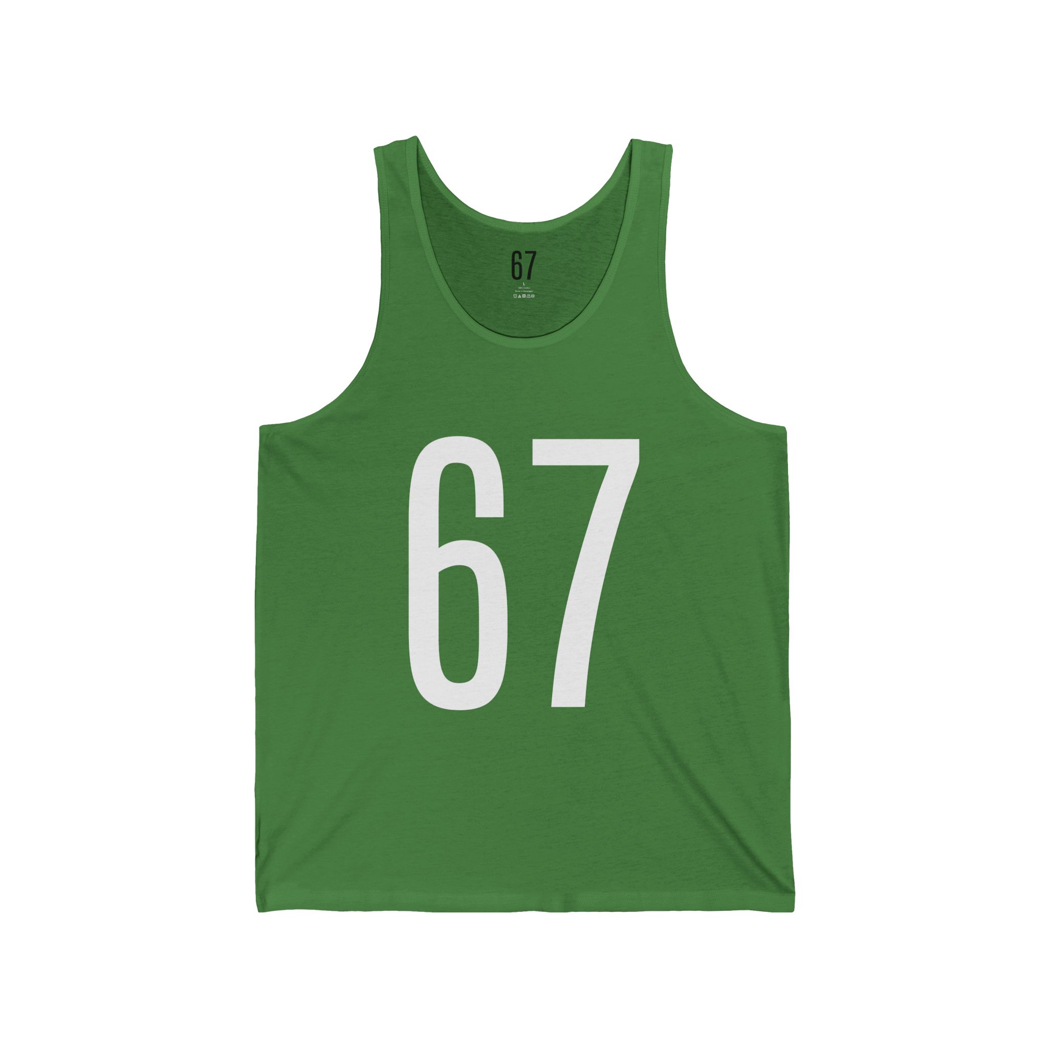 "67" Six Seven Tank Top - Bold 67 Design for Sports & Casual Wear or Whatever - Image 7