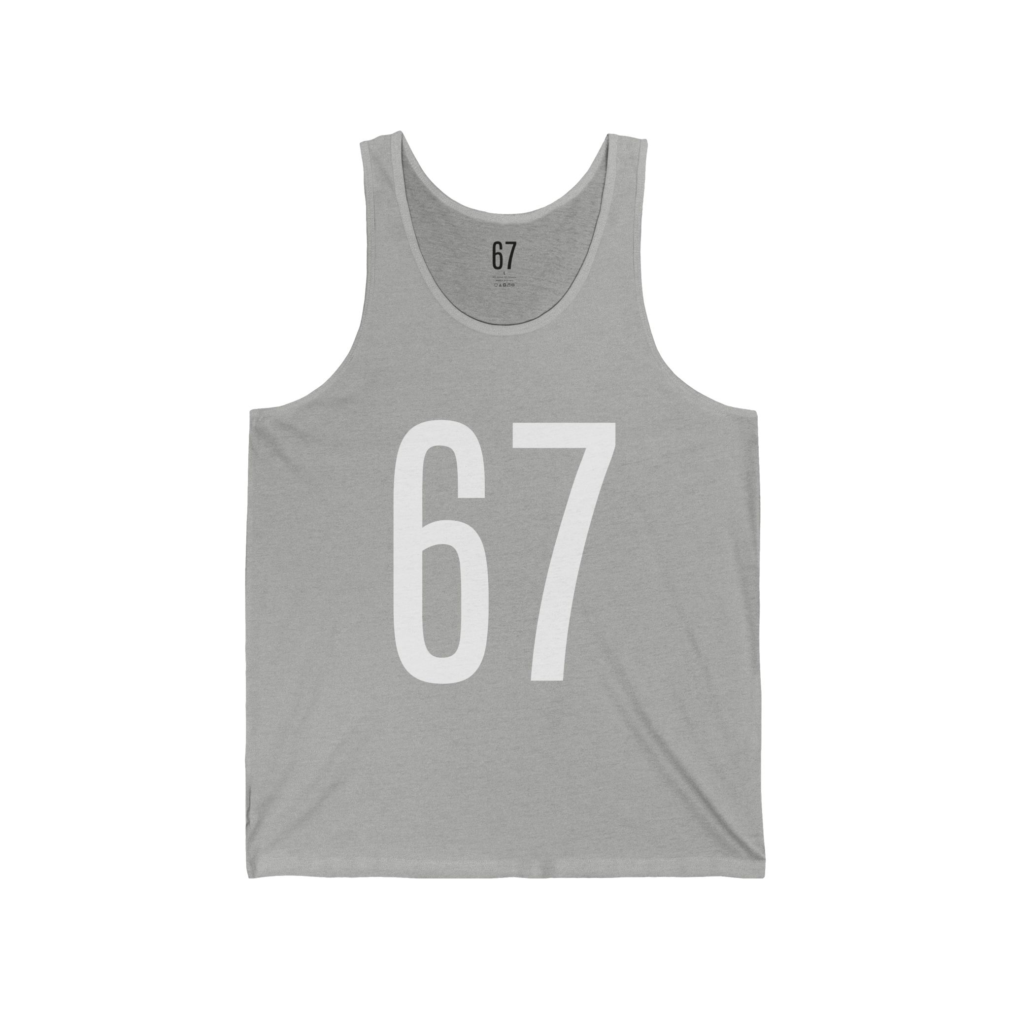"67" Six Seven Tank Top - Bold 67 Design for Sports & Casual Wear or Whatever - Image 11