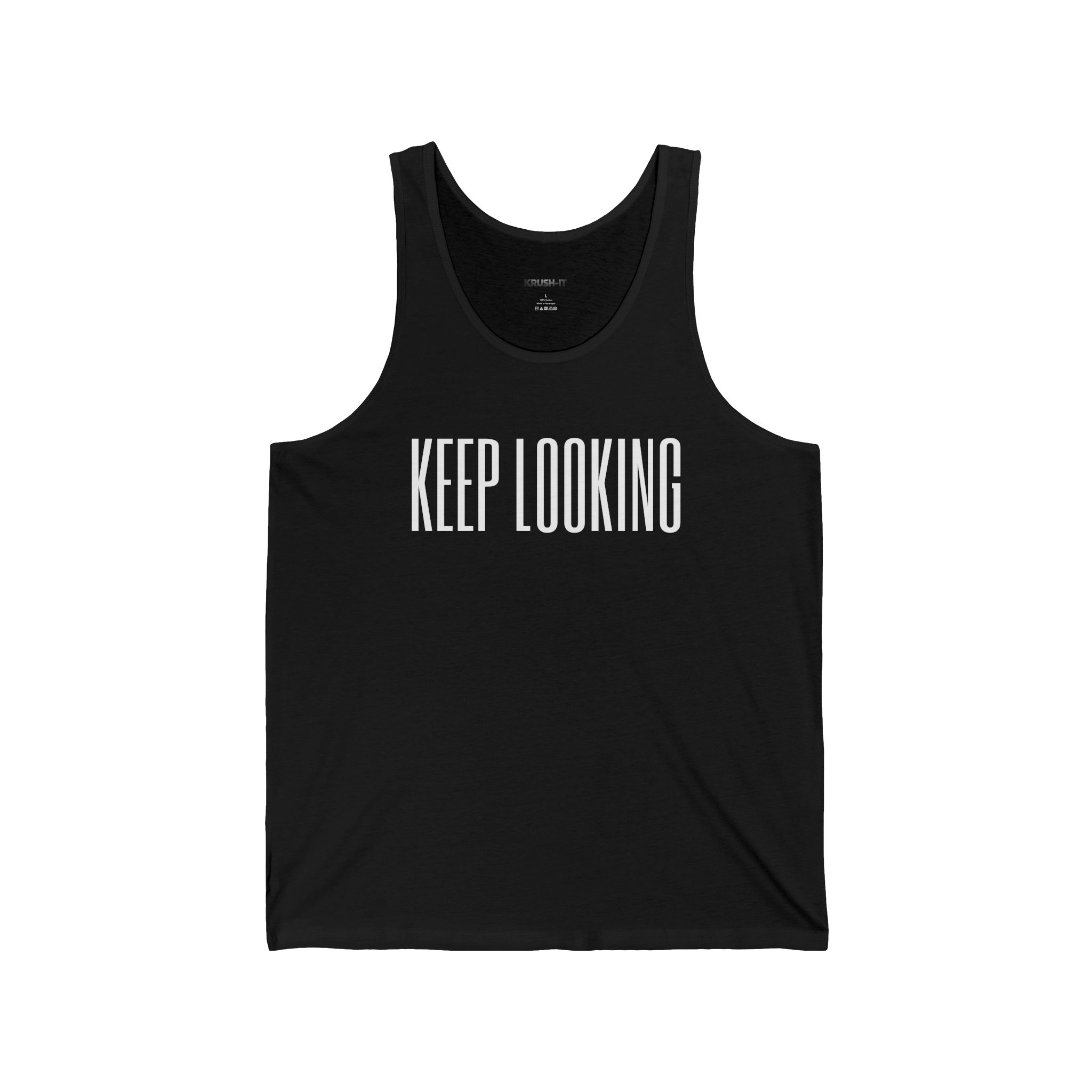 Motivational Unisex Jersey Tank - "Keep Looking" & "Krush-It" - Image 3