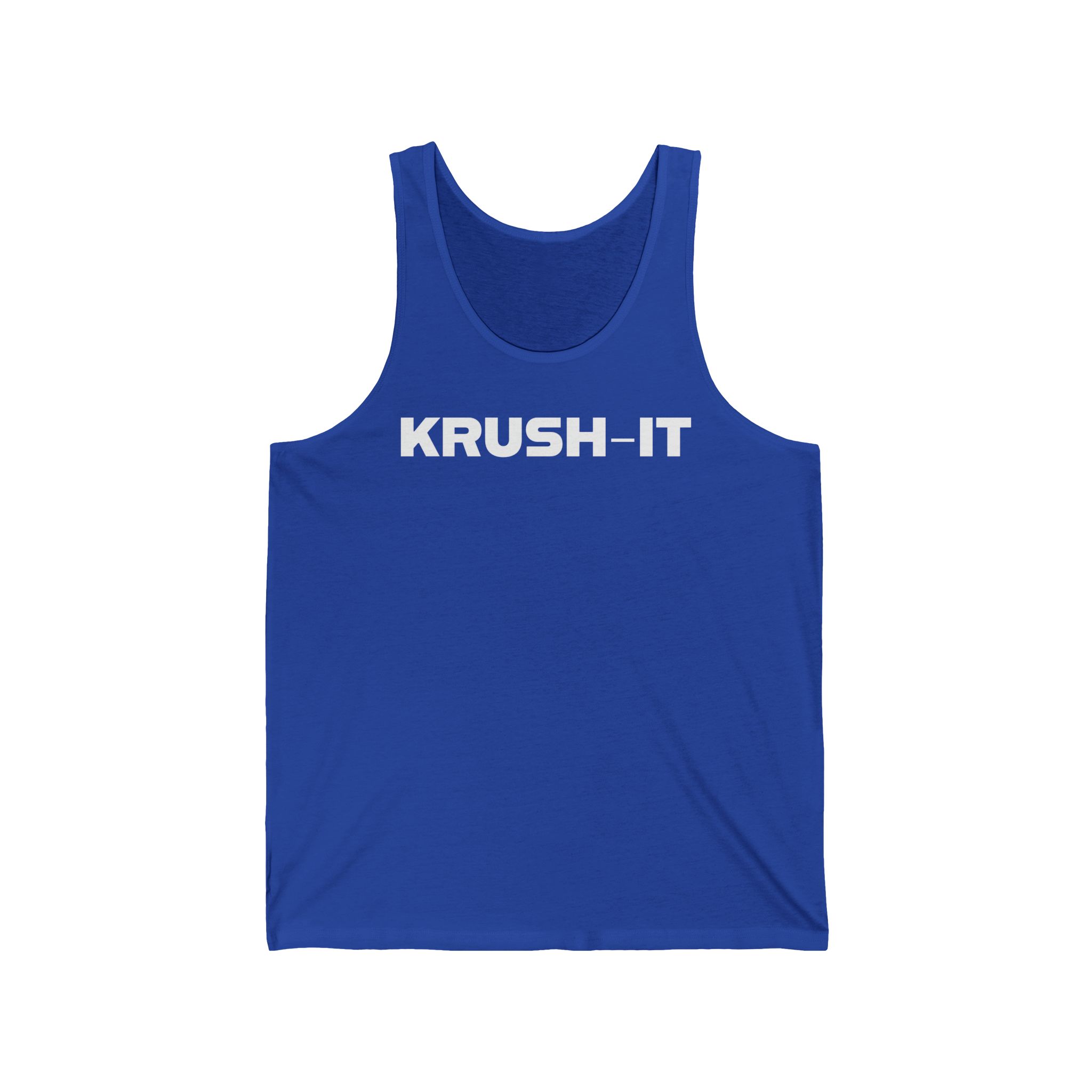 "KRUSH-IT" Minimalist Motivational Unisex Jersey Tank - Workout Top - Image 13
