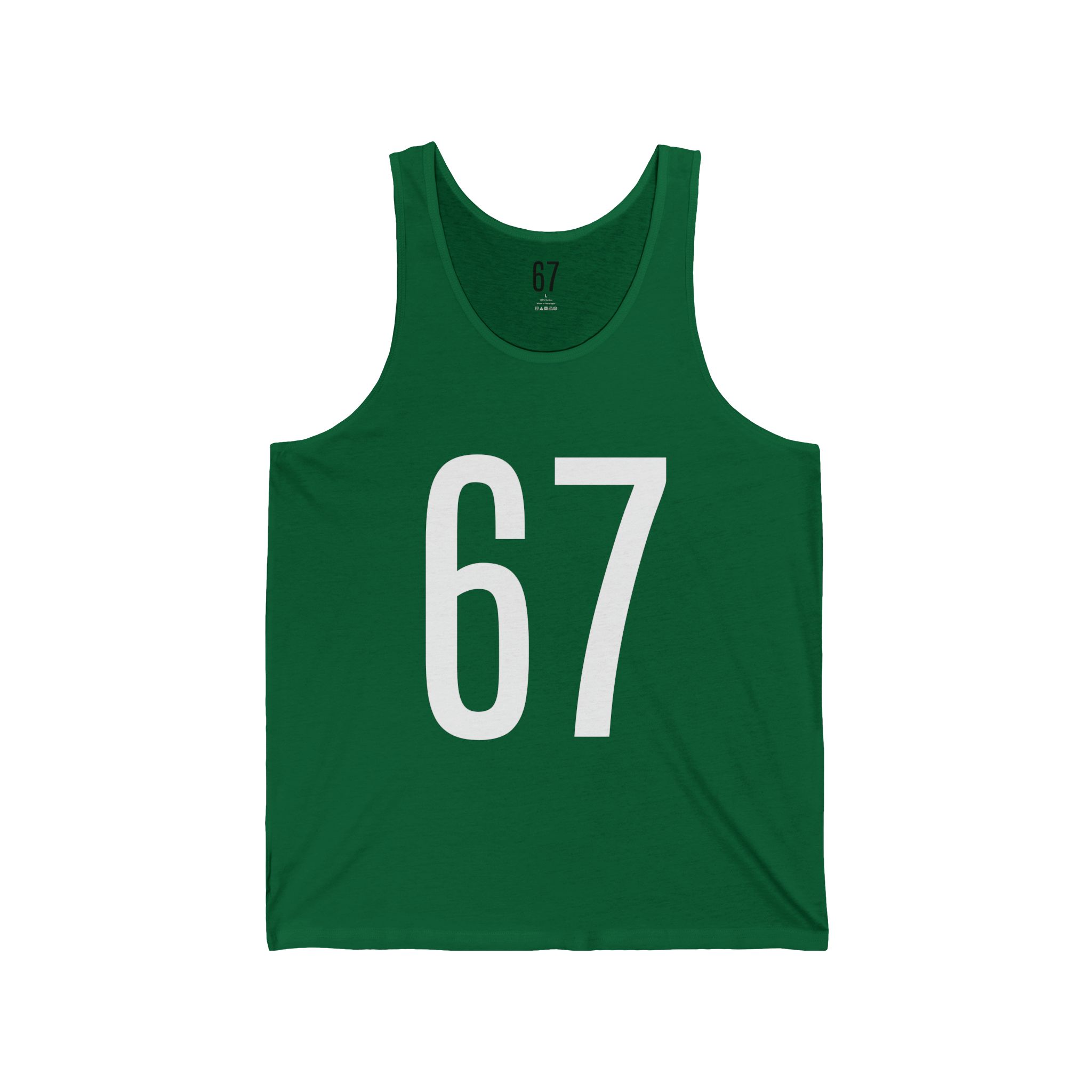 "67" Six Seven Tank Top - Bold 67 Design for Sports & Casual Wear or Whatever - Image 9