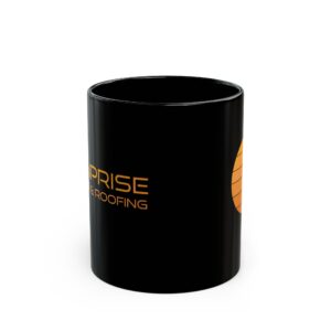 Black Logo Coffee Mug — Sleek 11oz/15oz Branded Ceramic Mug
