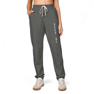 SEXY AF Monogram Print Fleece Sweatpants