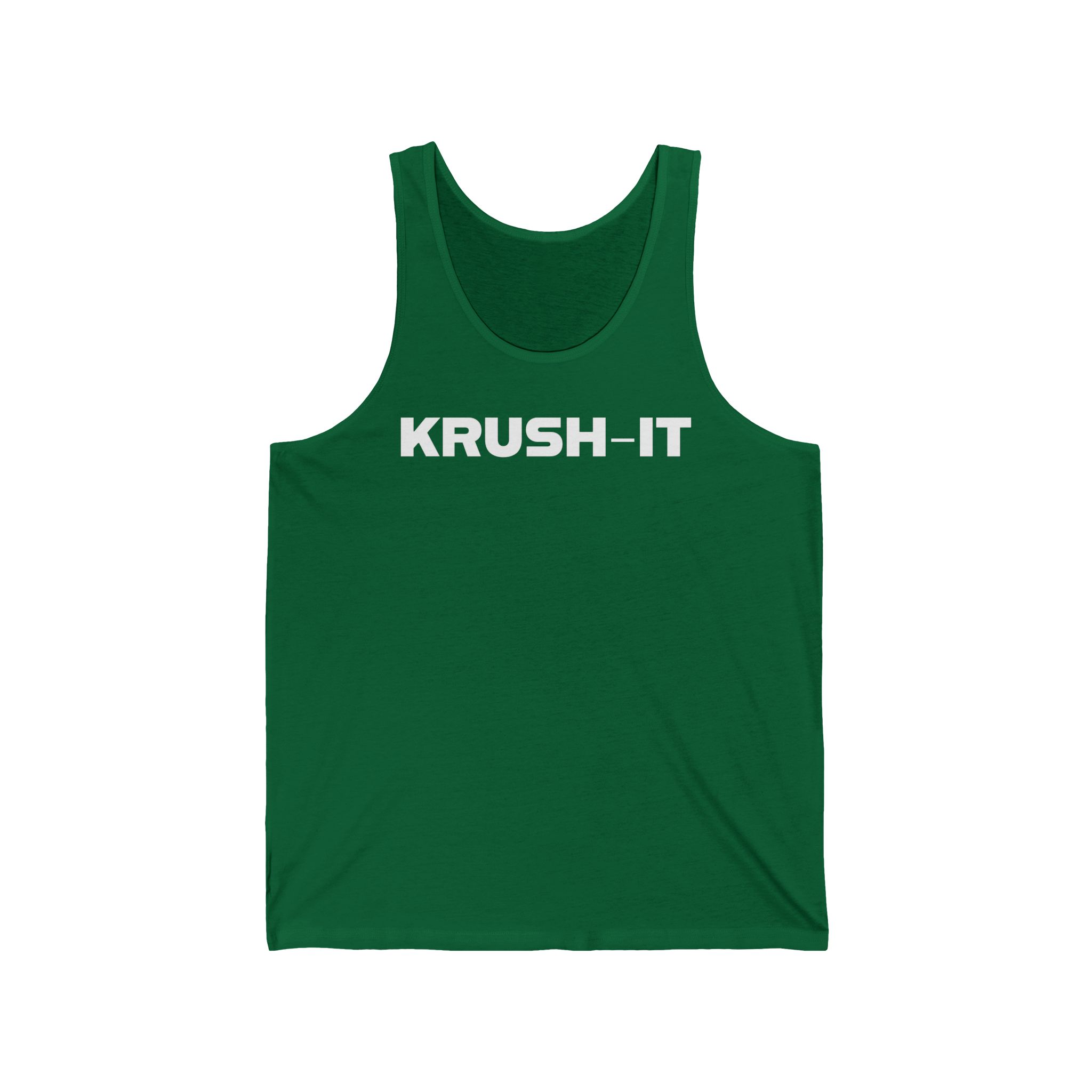 "KRUSH-IT" Minimalist Motivational Unisex Jersey Tank - Workout Top - Image 9