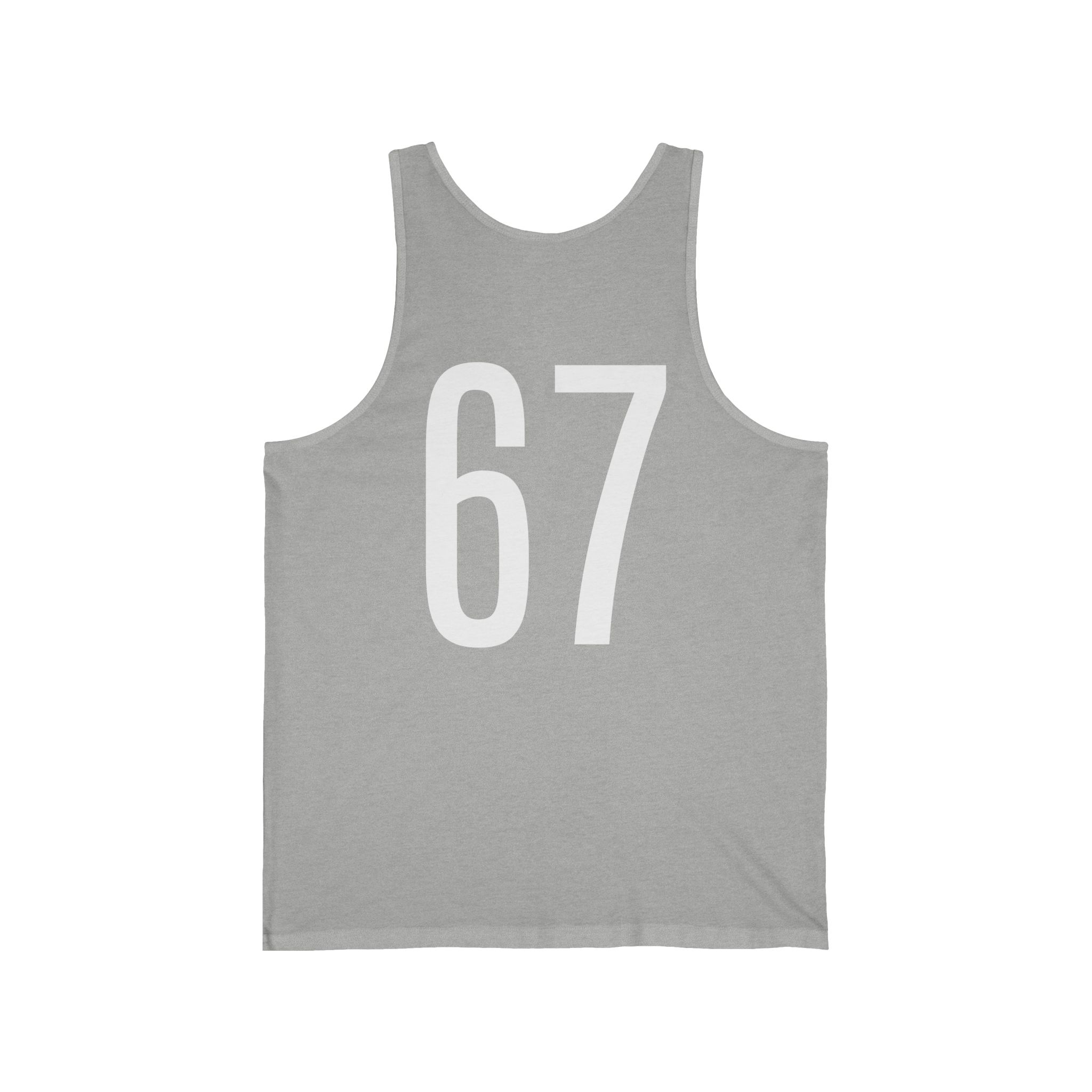 "67" Six Seven Tank Top - Bold 67 Design for Sports & Casual Wear or Whatever - Image 12