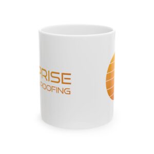Sunprise Solar & Roofing Ceramic Mug — Branded Orange Sun Logo Coffee Cup (11oz, 15oz)