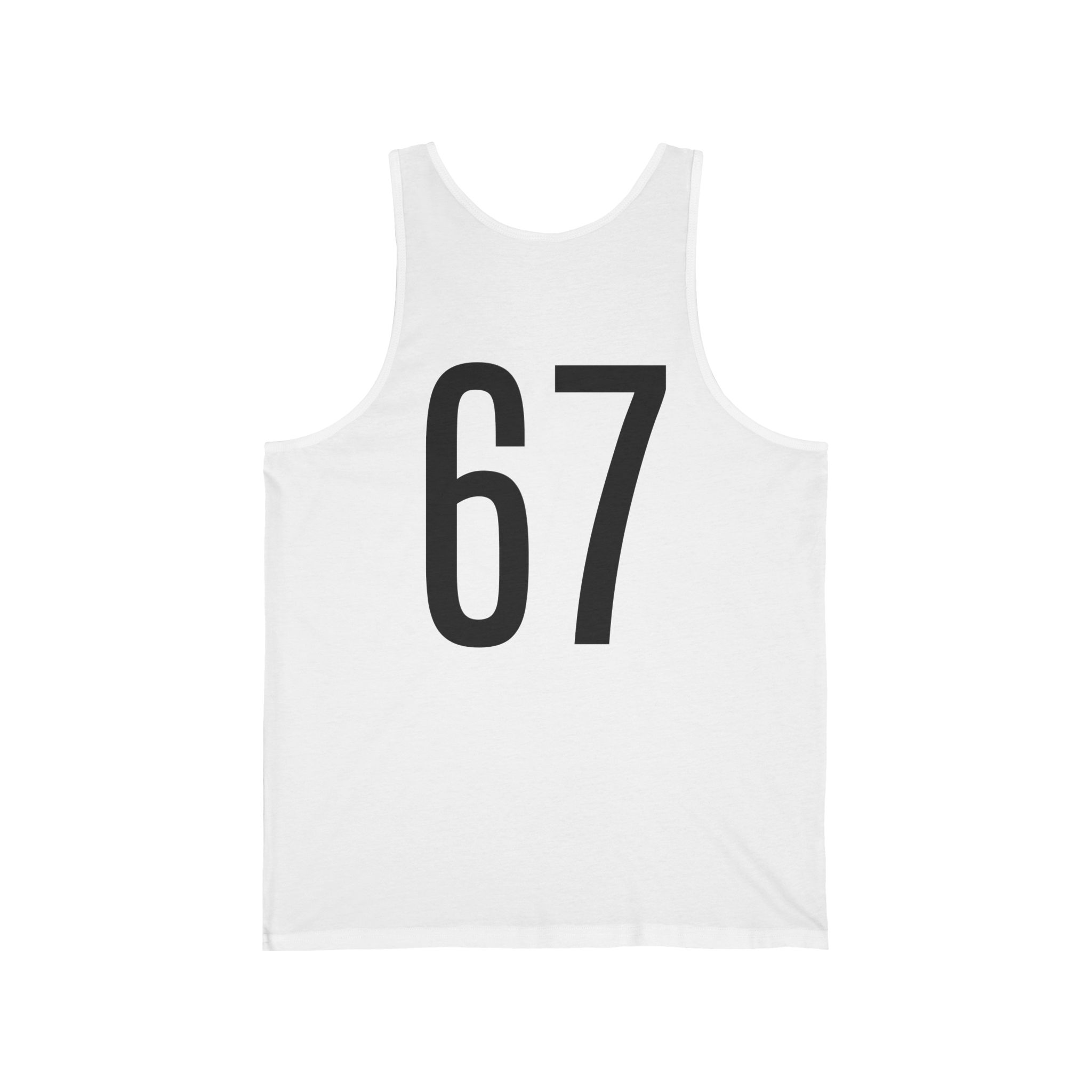 "67" Six Seven Tank Top - Bold 67 Design for Sports & Casual Wear or Whatever - Image 2