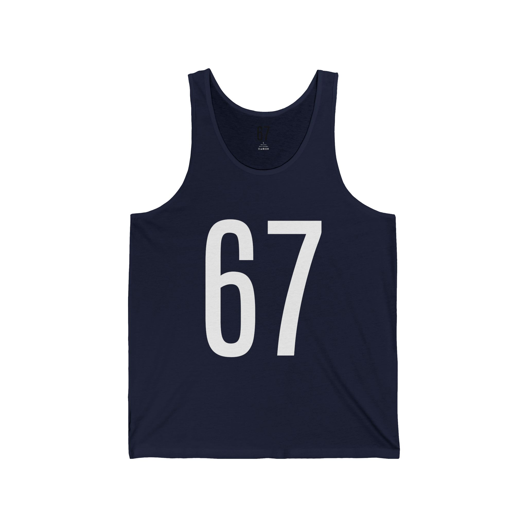 "67" Six Seven Tank Top - Bold 67 Design for Sports & Casual Wear or Whatever - Image 13