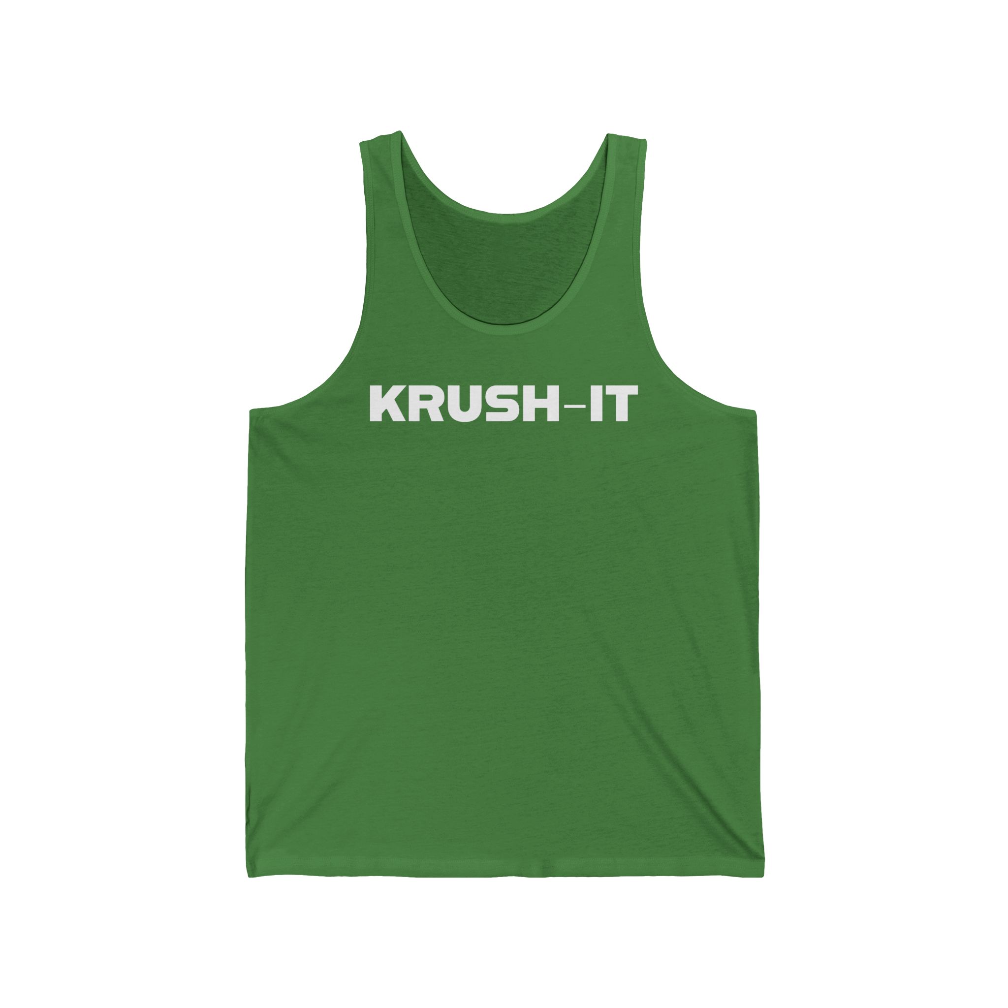 "KRUSH-IT" Minimalist Motivational Unisex Jersey Tank - Workout Top - Image 7